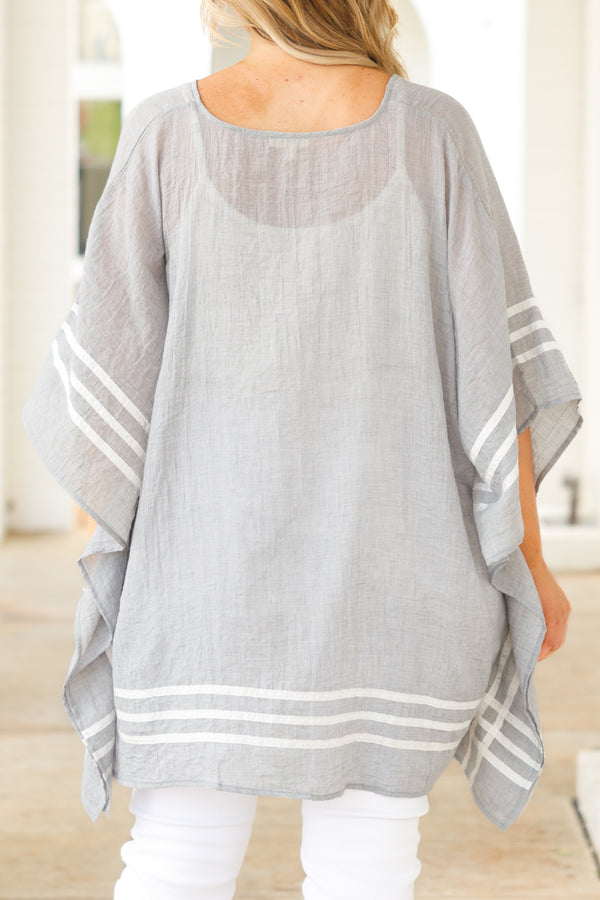 Oh Boy Tunic, Light Grey