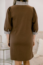 Kleid „On Good Terms“, Braune Streifen