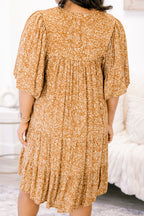 On My Side Dress, Brown Floral