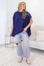 On My Way Over Sweater, Navy