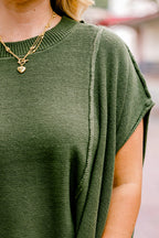 On My Way Over Sweater, Olive