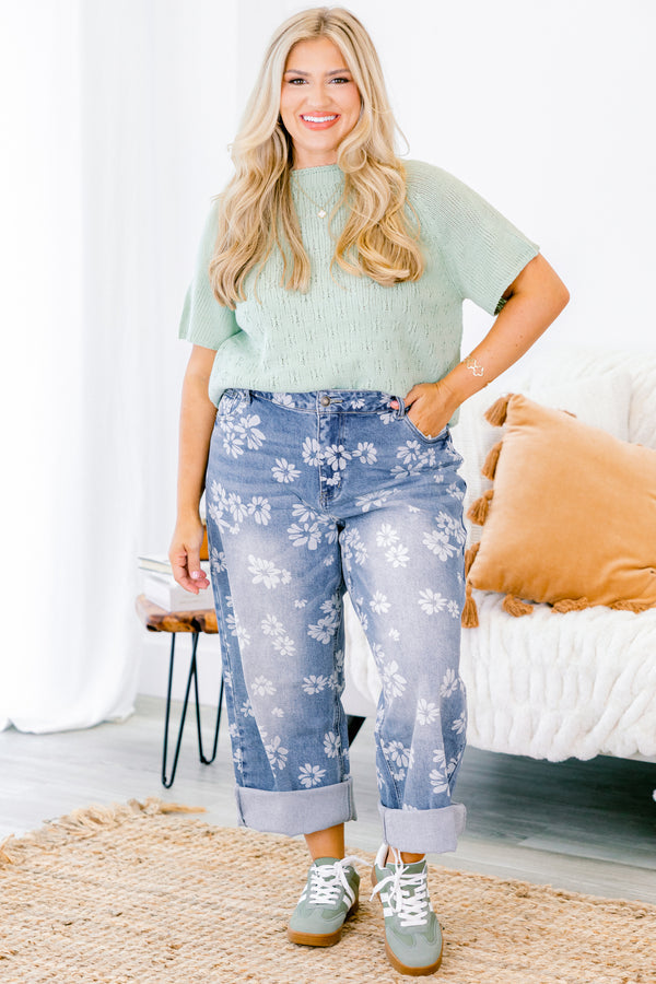 Passing Notes Jeans, Floral Mix