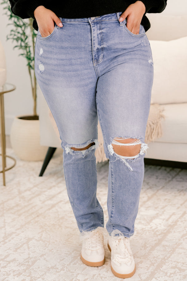 One Thing At A Time Jeans, Light Wash