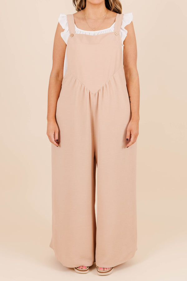 Only Clear Skies Jumpsuit, Taupe