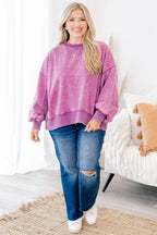 Pullover „Only Getting Started“, Helles Pflaume