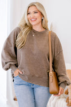 Pullover „Only Getting Started“, Mokka