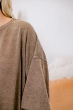 Pullover „Only Getting Started“, Mokka