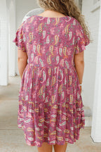 Oops Ein Paisley-Kleid, Pflaume