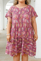 Oops Ein Paisley-Kleid, Pflaume