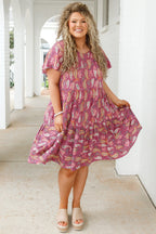 Oops Ein Paisley-Kleid, Pflaume