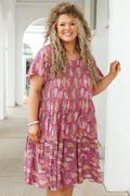 Oops Ein Paisley-Kleid, Pflaume