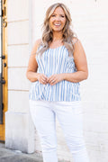 Open Doors Tank, Denim