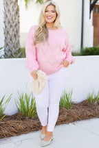 Open My Heart Sweater, Pink