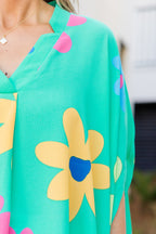 Open To Talking Poncho, Aqua
