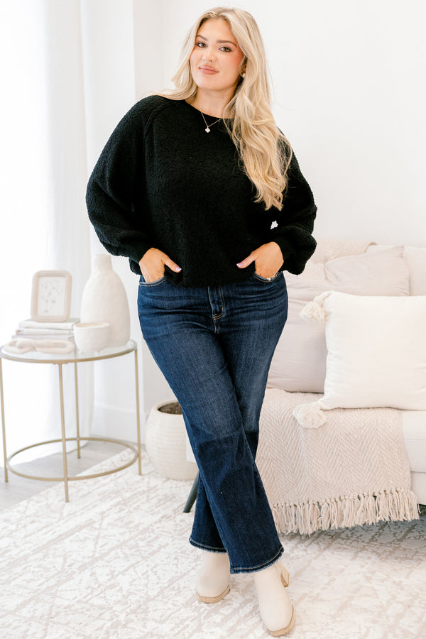 Open Up To Me Pullover, Black