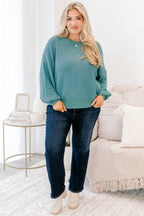 Open Up To Me Pullover, Dusty Mint