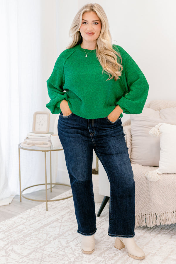 Open Up To Me Pullover, Green