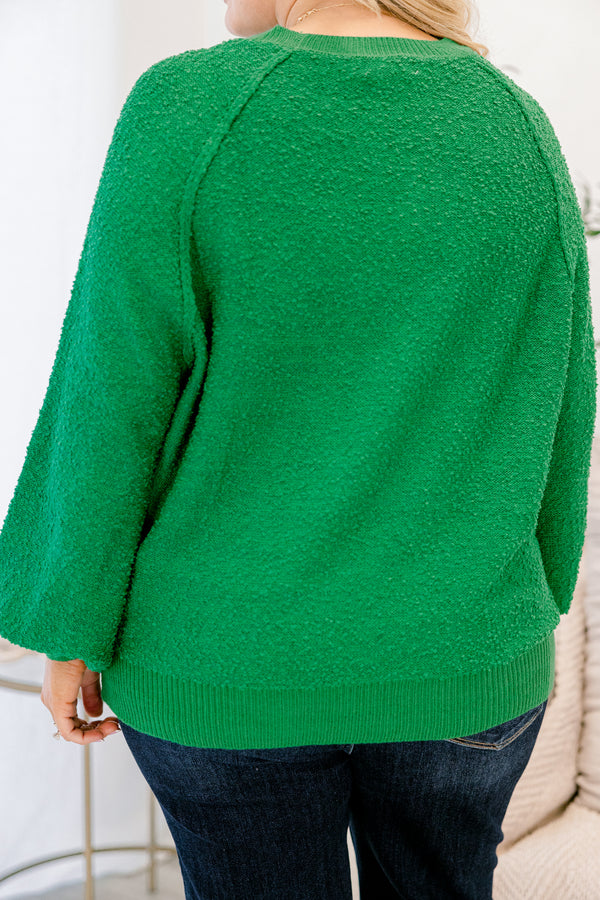 Open Up To Me Pullover, Green