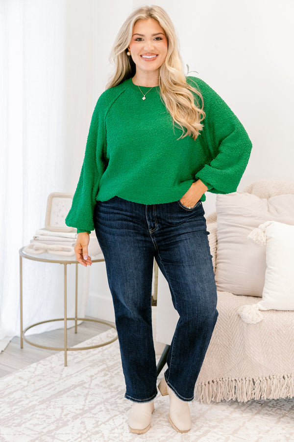 Open Up To Me Pullover, Green