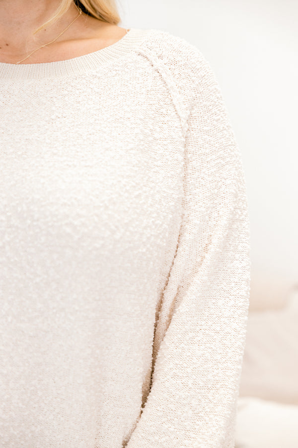 Open Up To Me Pullover, Ivory