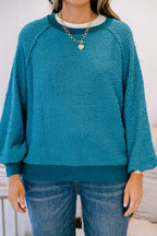 Open Up To Me Pullover, Peacock