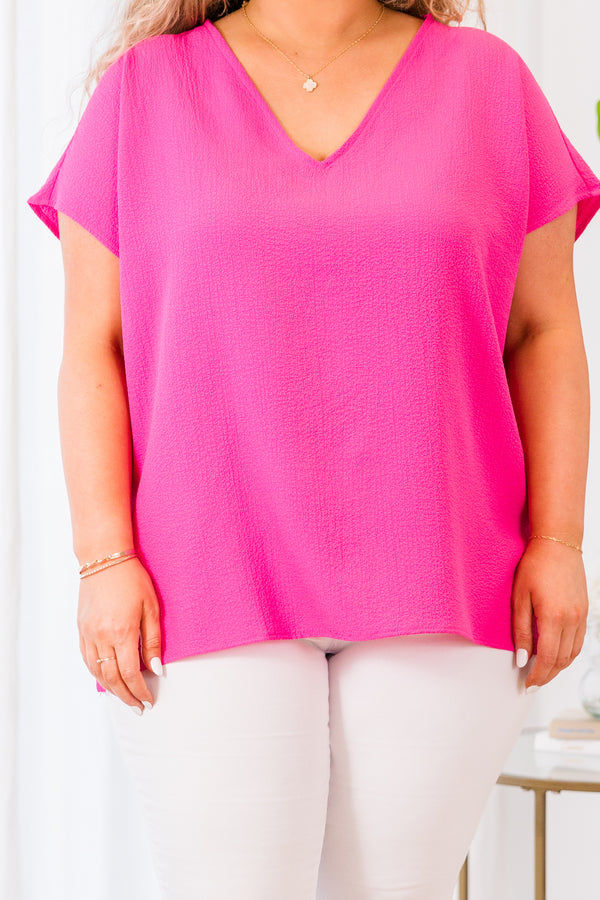 Unser Oasis Top, Hot Pink