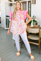 Out Living My Life Top, Pink Floral