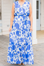 Out Of The Bloom Kleid, Blau