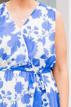 Out Of The Bloom Kleid, Blau