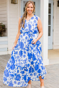 Out Of The Bloom Kleid, Blau