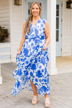 Out Of The Bloom Kleid, Blau