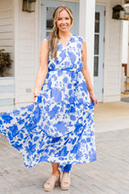 Out Of The Bloom Kleid, Blau