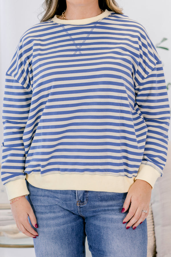 Over My Heart Pullover, Blue