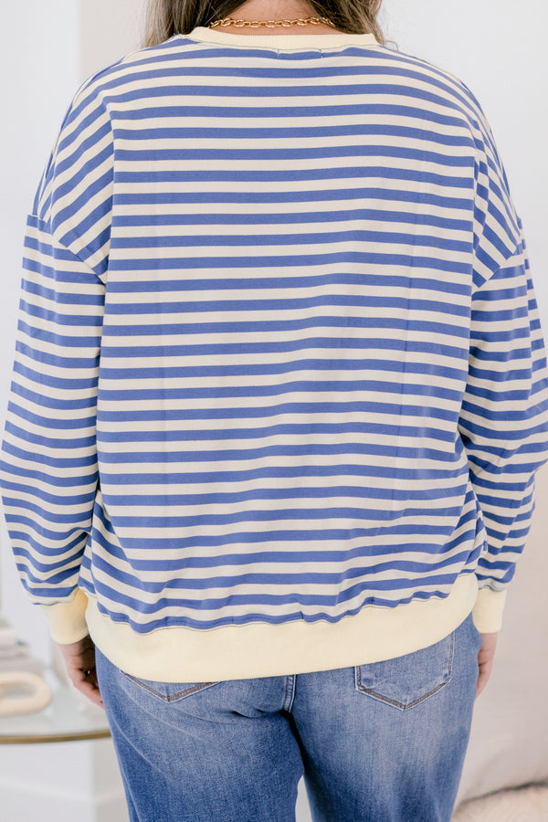 Over My Heart Pullover, Blue