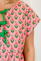 Over The Water Top, Pink-Green