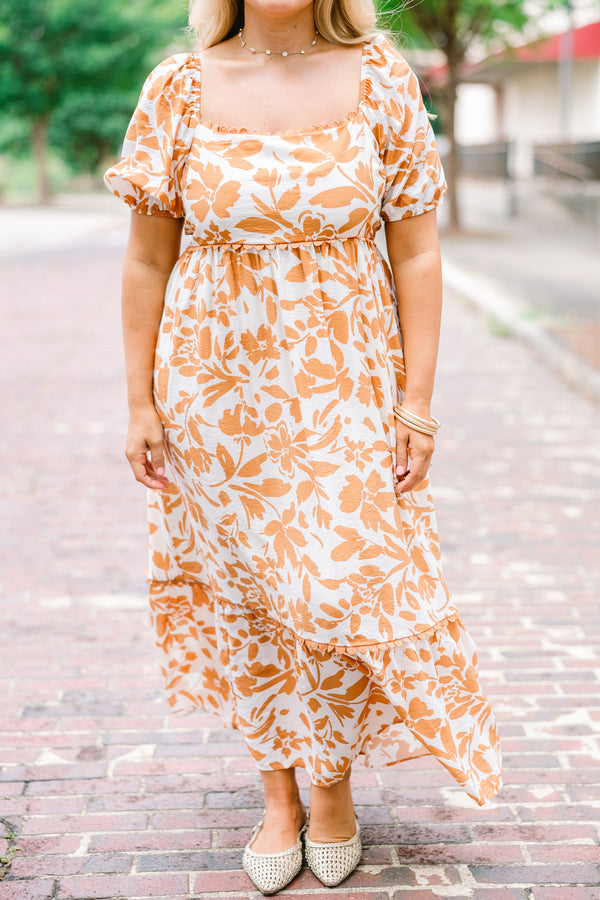 Over You Again Kleid, Burnt Orange