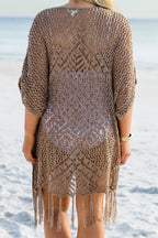 Paradise Unlocked Kimono, Taupe