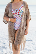 Paradise Unlocked Kimono, Taupe