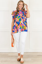 Pass The Blame Top, Royal Blue