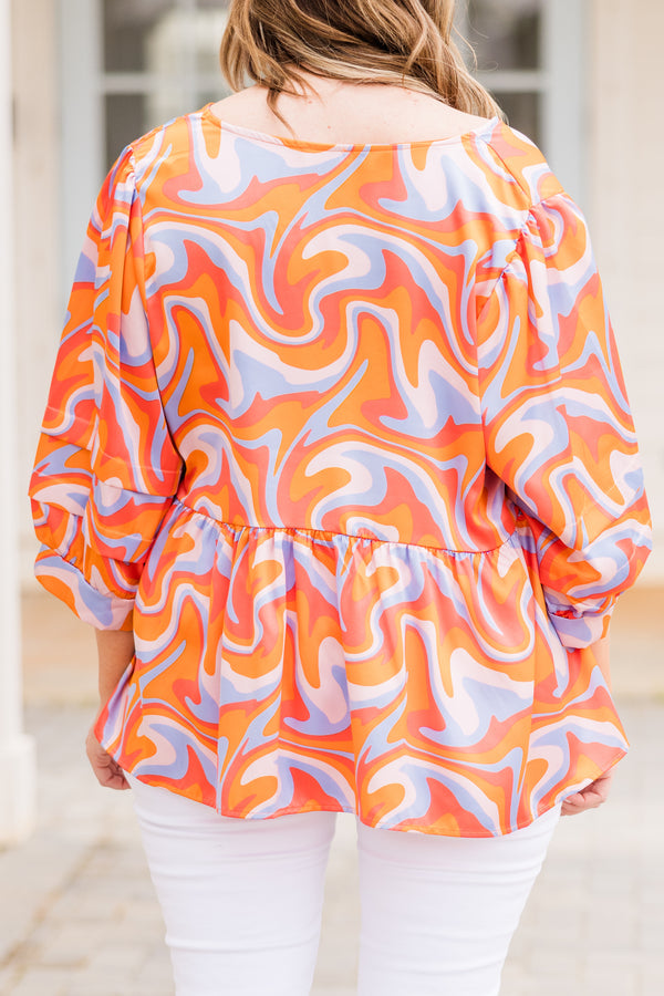 Perth Top, Orange-Lavendel