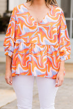Perth Top, Orange-Lavendel