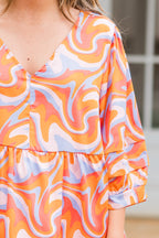 Perth Top, Orange-Lavendel