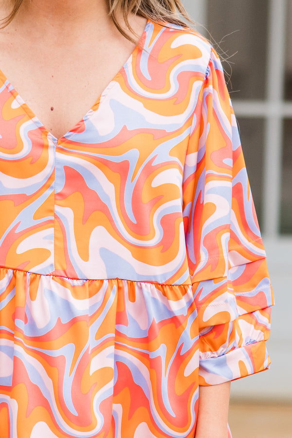 Perth Top, Orange-Lavendel