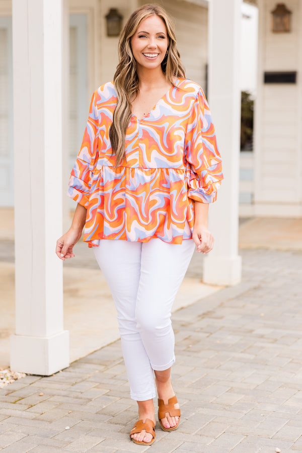 Perth Top, Orange-Lavendel