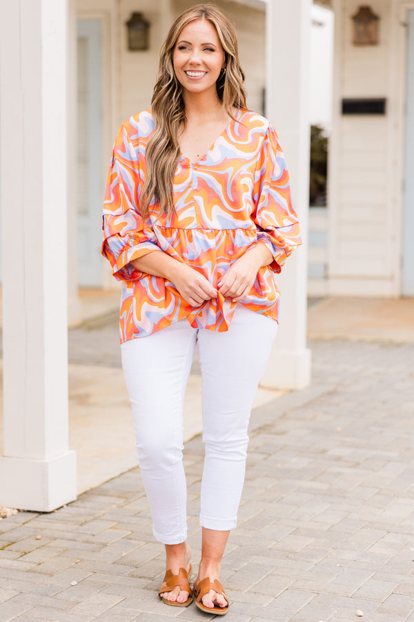 Perth Top, Orange-Lavendel