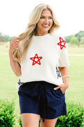Patriotic Time Top, White