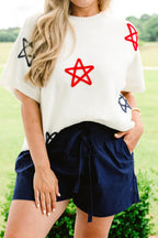 Patriotic Time Top, White