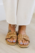 Peaceful Palms Sandals, Camel