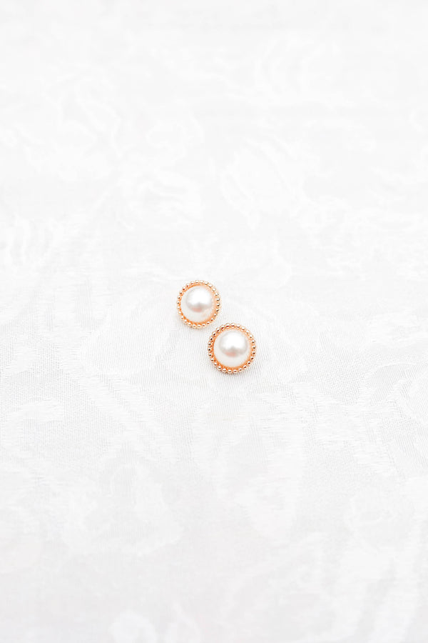 Pearl Petal Earrings, Gold