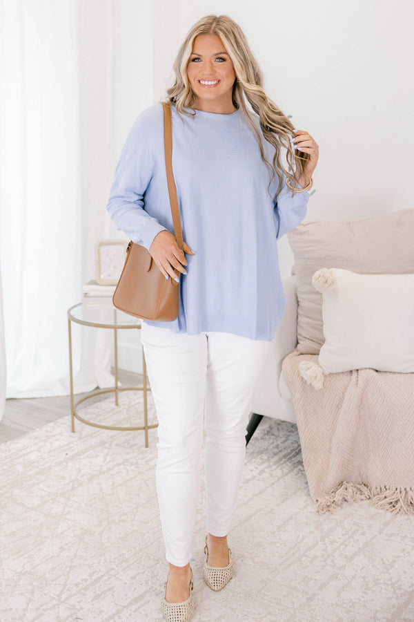 Perfect Timing Pullover, Blau